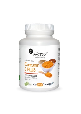 Curcumin 3 PLUS Curcuma longa 500 mg Piperin 1 mg 60 kapsułek