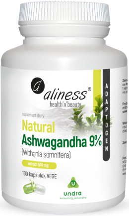 Natural Ashwagandha 570 mg 9% x 100 Vege caps