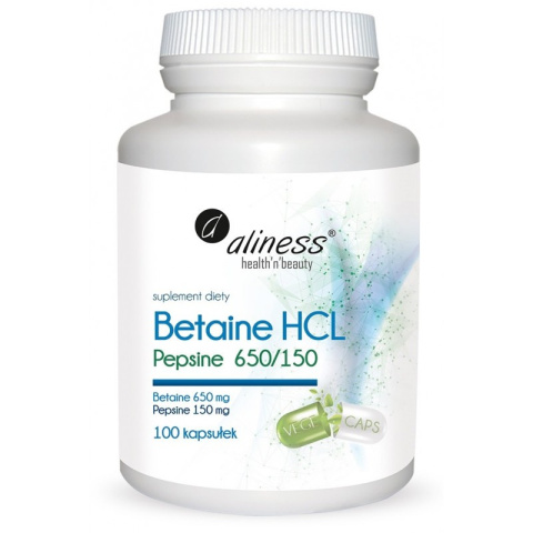 BETAINA BETAINE HCL 650MG PEPSYNA 150 MG 100szt.