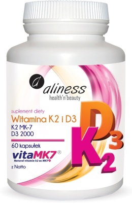 Witamina K2 MK-7 100 µg z Natto + D3